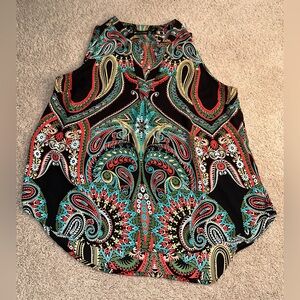 7th Avenue Paisley Sleeveless Top - Multicolor. Size L